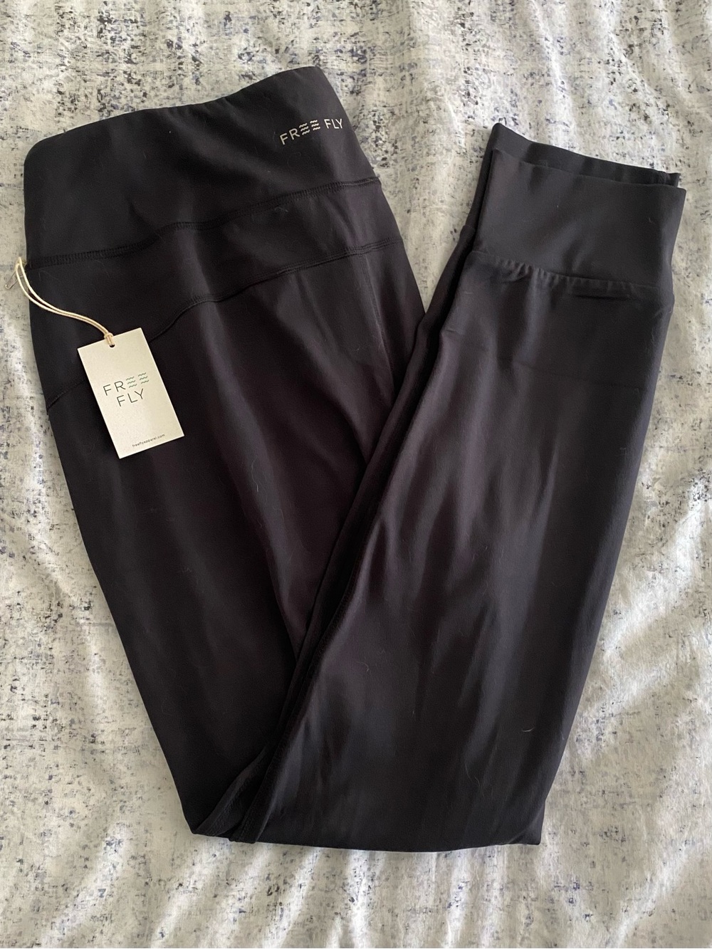 NWT Free Fly Black High-Waist Joggers